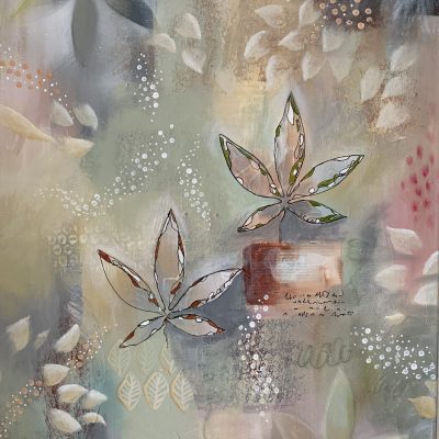 S097 Soft Botanic 50 x 70 cm, Acryl auf Leinwand