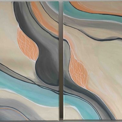 S087 Colorado River 2 x 50 x 70 cm, Acryl auf Leinwand, Preis auf Anfrage